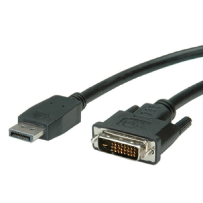 Roline VALUE DisplayPort kabel, DP - DVI-D (24+1), M/M, 5.0m, crni   -RASPRODAJA !!